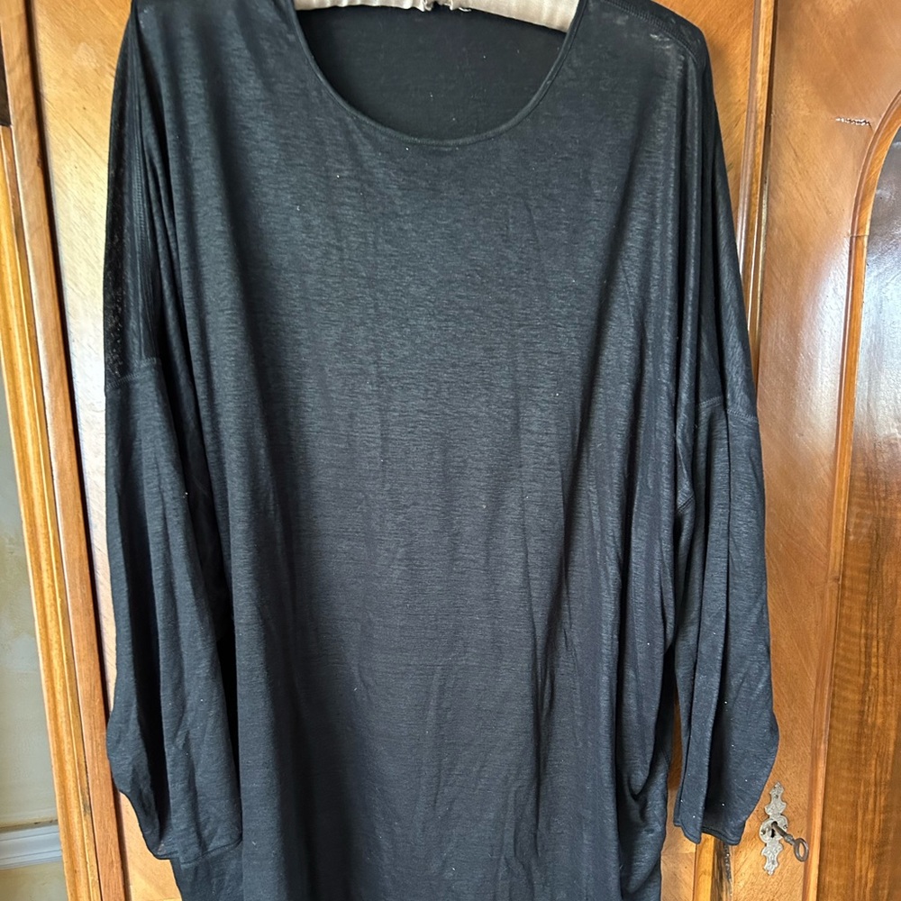 Christa de Carouge Swiss designer One Size linen silk tunic
